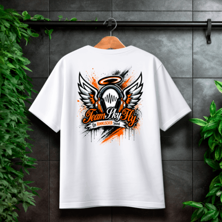 SkyFly T-Shirt Logo Weiß Front/Backprint