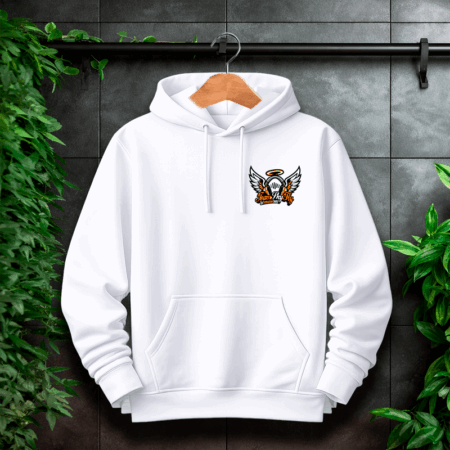 SkyFly Hoodie Brust Logo Weiß