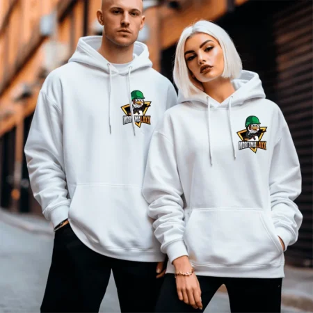 Mortimalaxx Hoodie Front/Backprint Weiß – Streamer Merch & Streetwear
