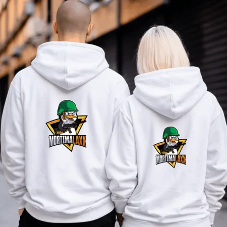 Mortimalaxx Hoodie Weiß – Streamer Merch & Streetwear