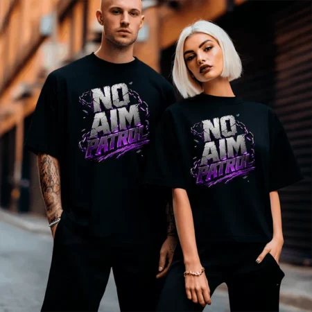 NoAim Patrol T-Shirt Schriftzug – Streamer Merch & Streetwear