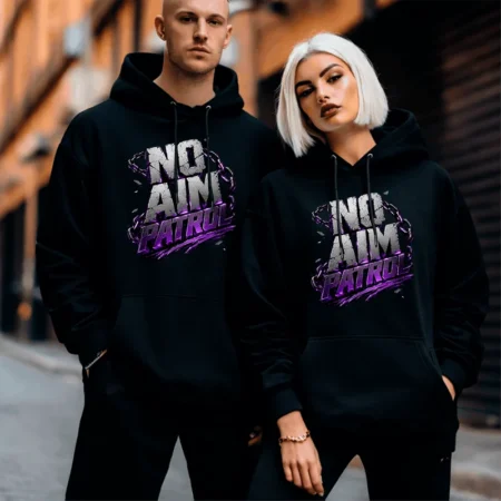 NoAim Patrol Hoodie Schriftzug – Streamer Merch & Streetwear