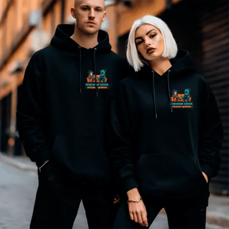 Casual Couch Hoodie Front/Backprint Logo – Streamer Merch & Streetwear
