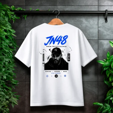 JN48 T-Shirt Logo Weiß Front/Backprint