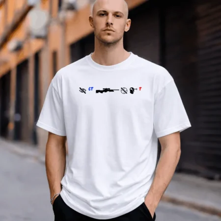 JN48 T-Shirt Weiß BishBashBosh – Streamer Merch & Streetwear