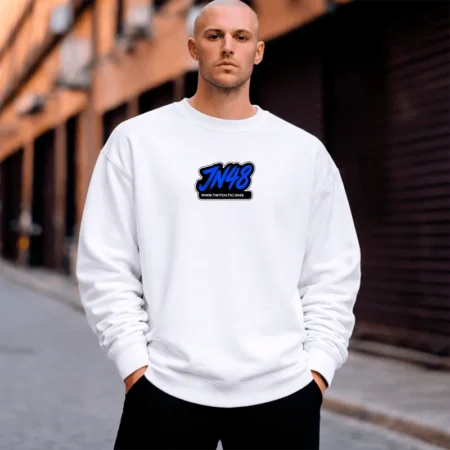 JN48 Sweatshirt Weiß Front/Backprint