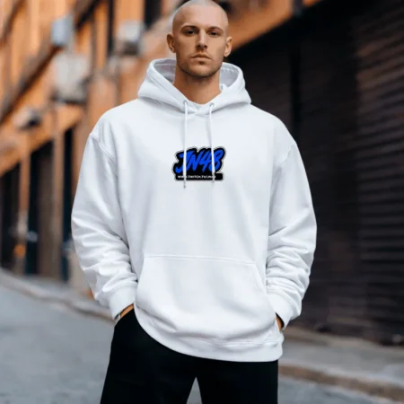 JN48Hoodie Weiß Front/Backprint – Streamer Merch & Streetwear