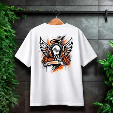 SkyFly T-Shirt Logo Weiß Front/Backprint