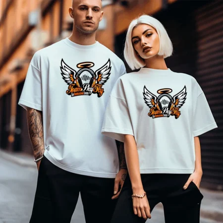 SkyFly T-Shirt Frontal Weiß – Streamer Merch & Streetwear
