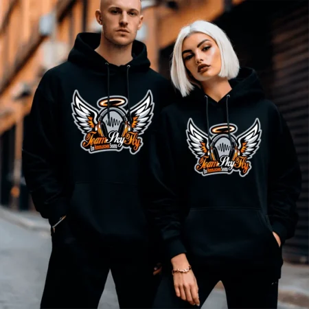 SkyFly Hoodie Front – Streamer Merch & Streetwear